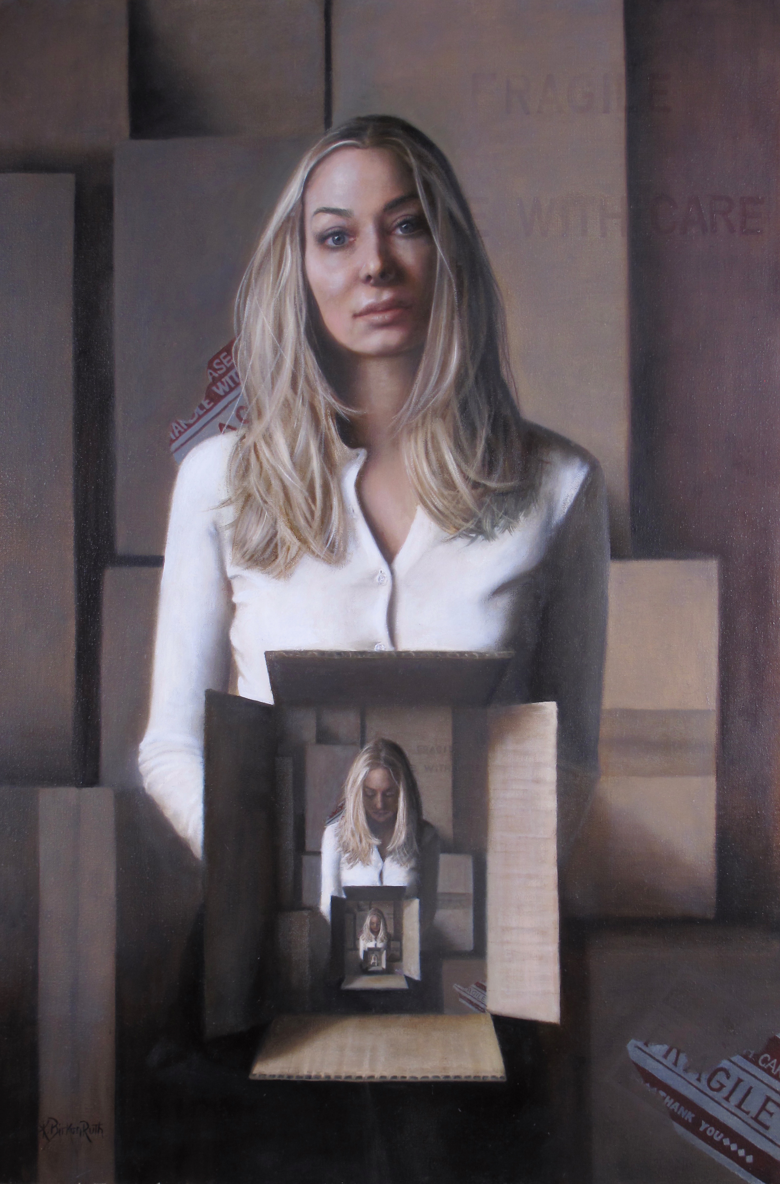 Oil portrait painting - Kelly Birkenruth - RealismToday.com