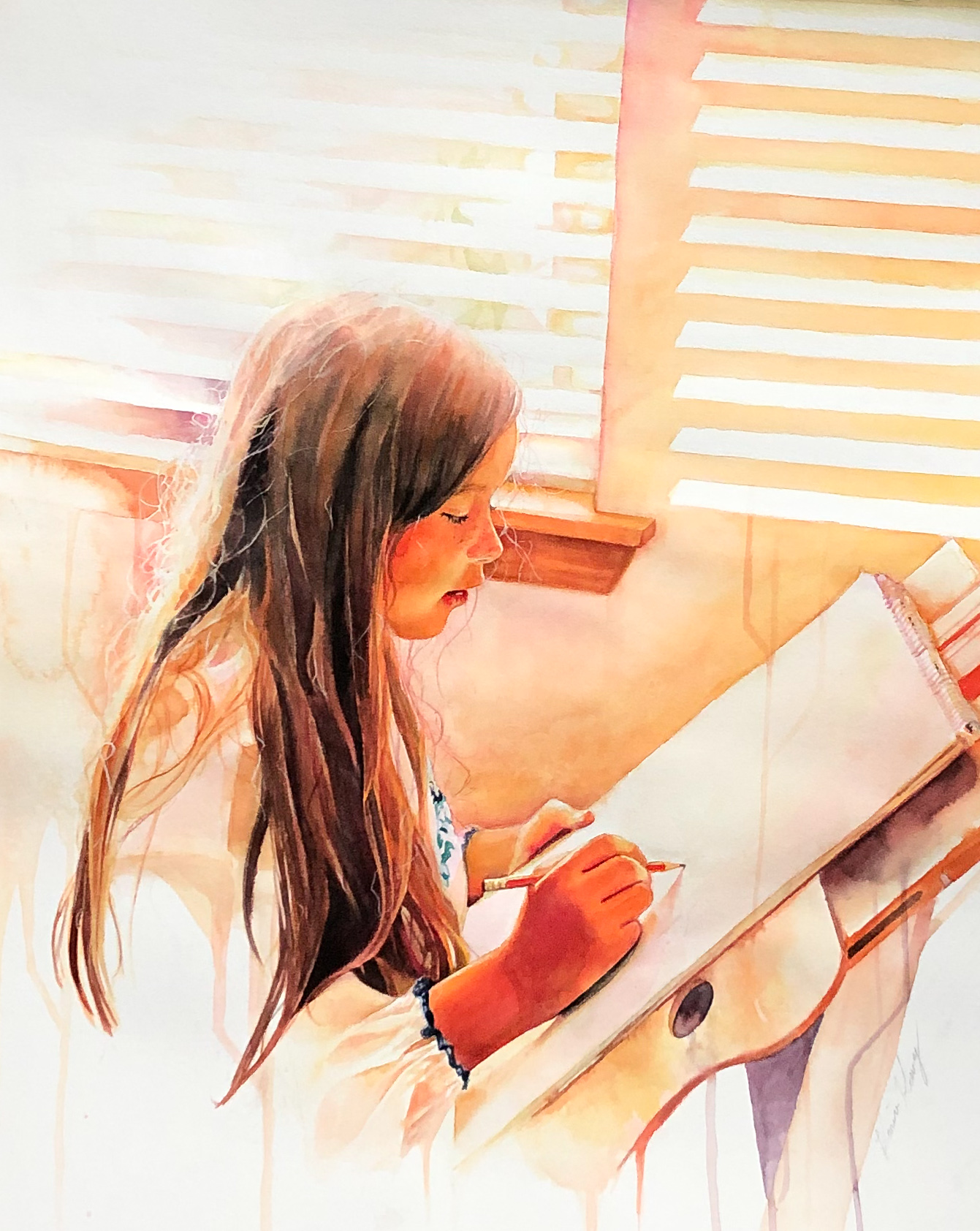 Portrait painting of a young artist