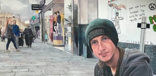 painting the homeless James Earley - RealismToday.com