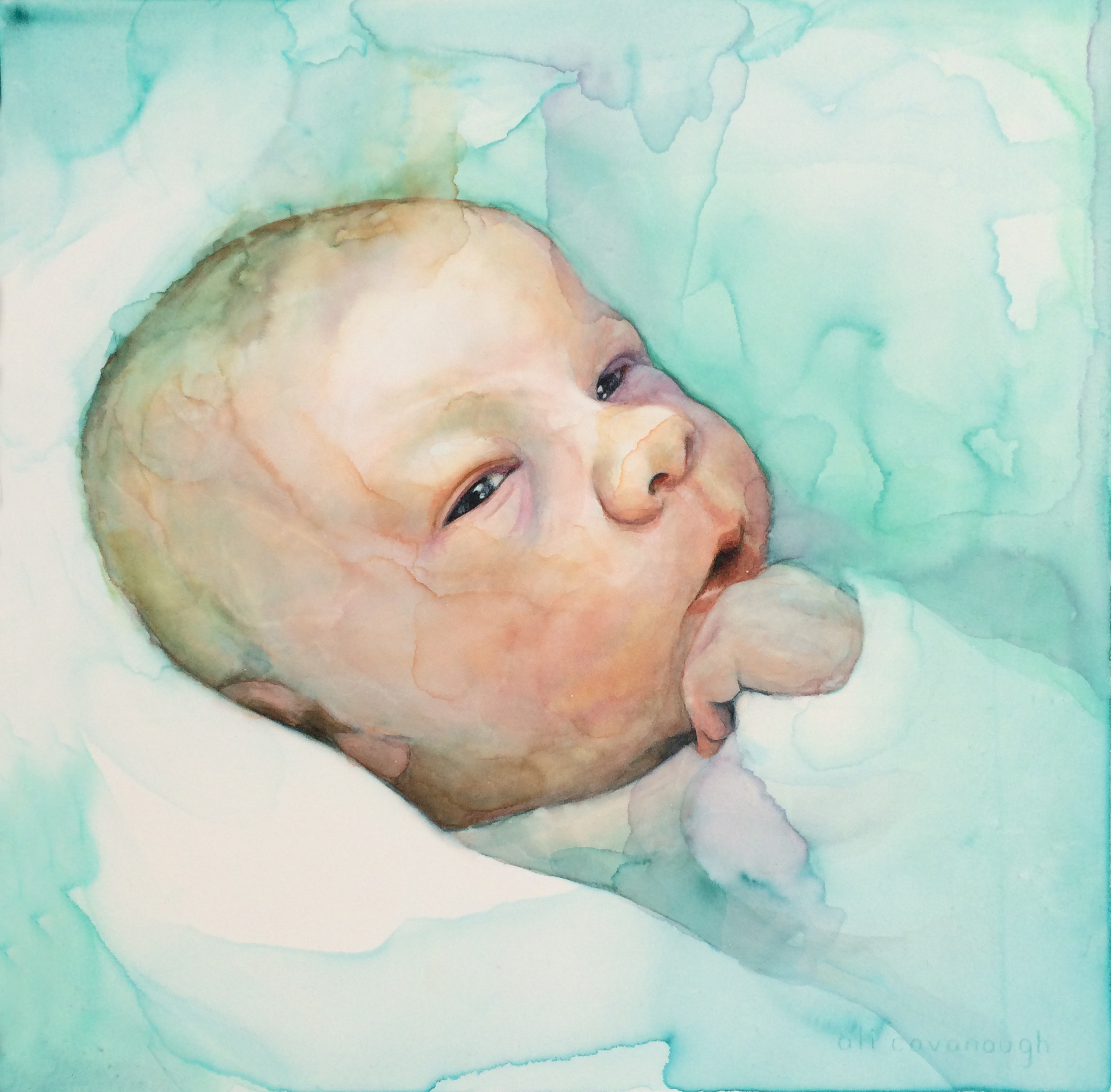 Watercolors of babies - Ali Cavanaugh - RealismToday.com