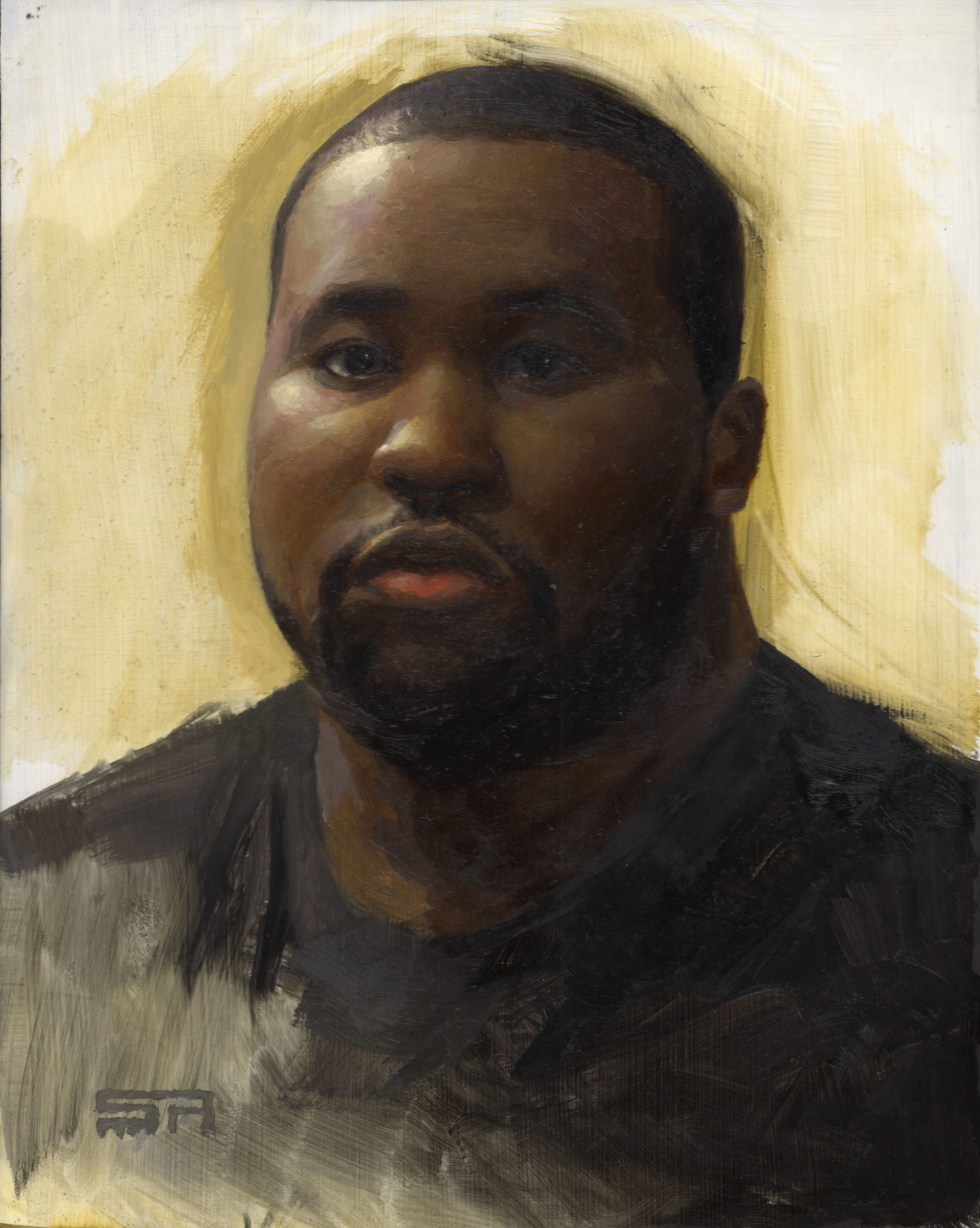 Contemporary realism self-portrait painting - Stanley Rayfield