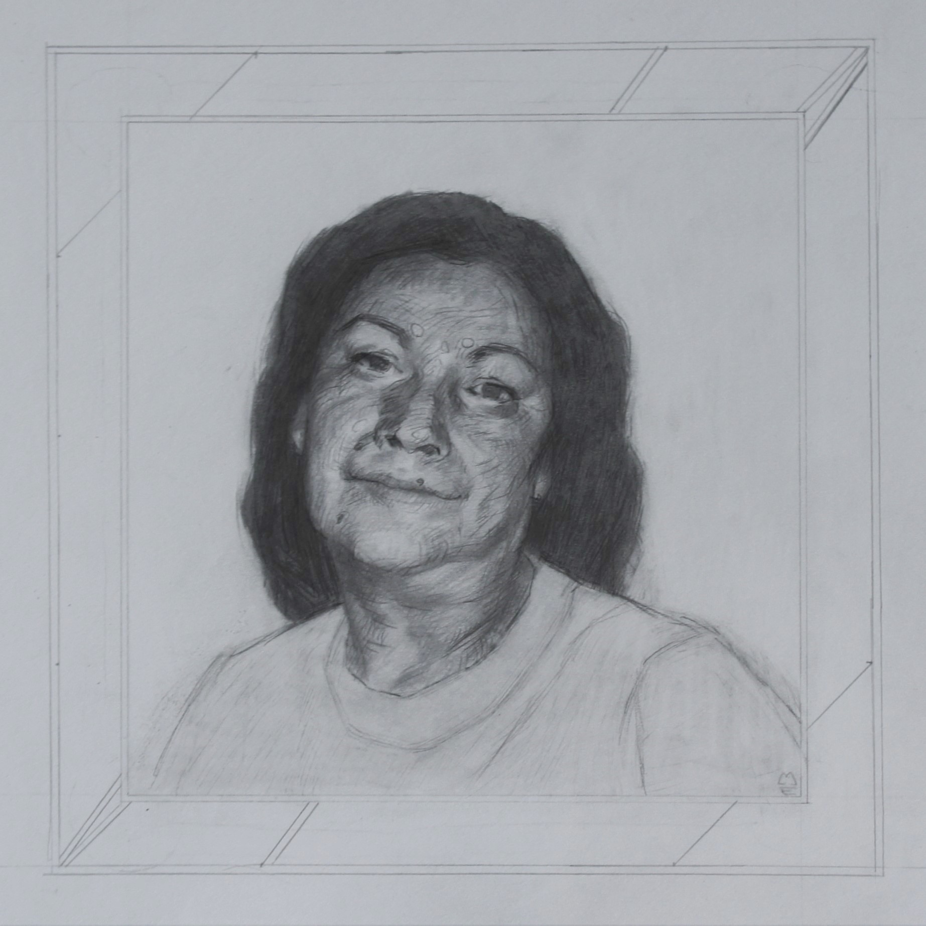 Graphite portrait drawing