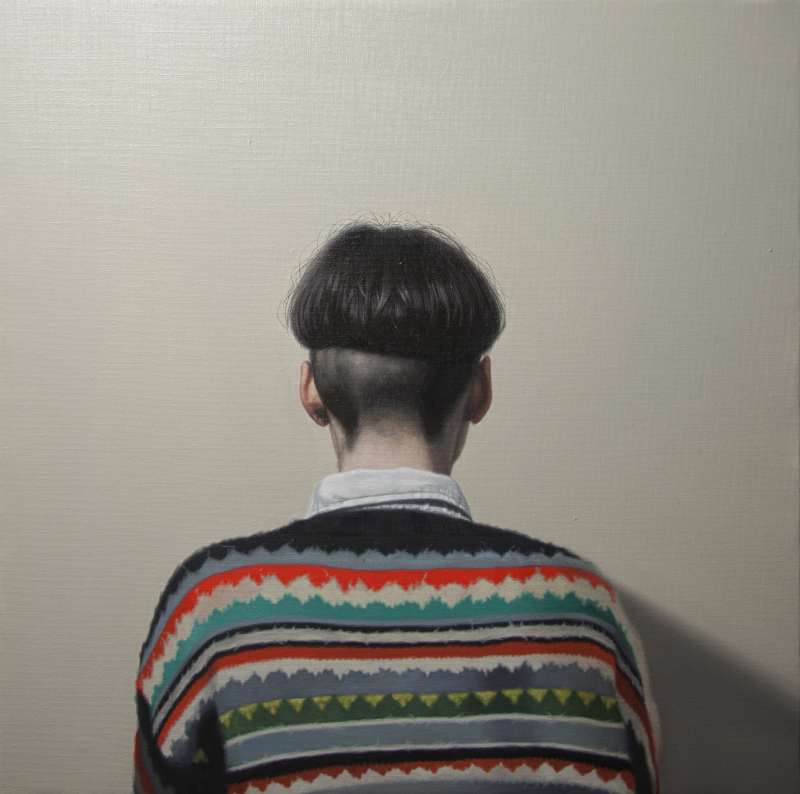 Back Portrait no. 11, 2015, Oil on linen, 60 x 60 cm.