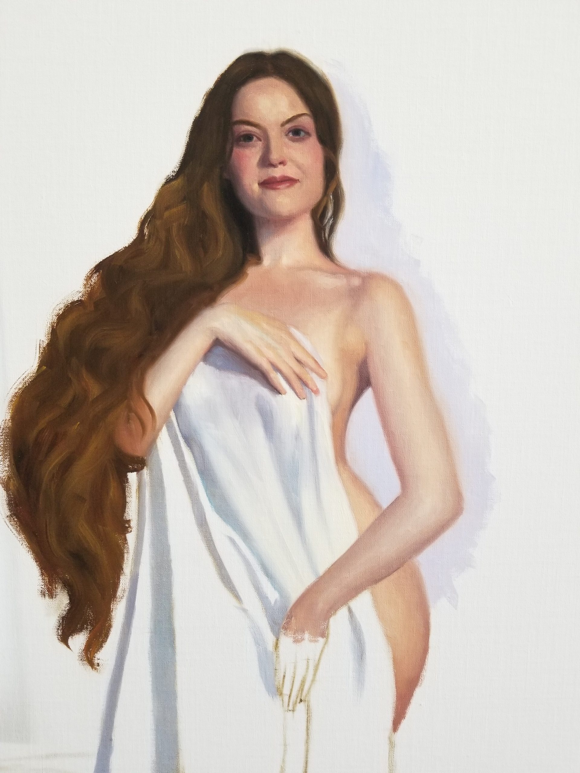 Birth of Venus inspired art Vicki Sullivan painting demo narrative art 