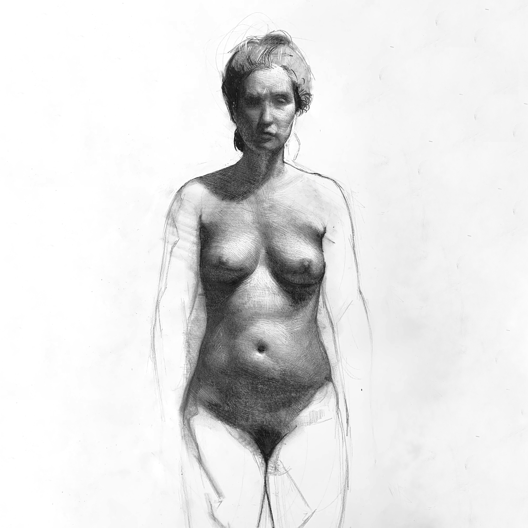 Contemporary realism figure drawings