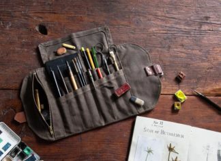 gifts for artists pencil case handmade plein air kit PegAndAwl