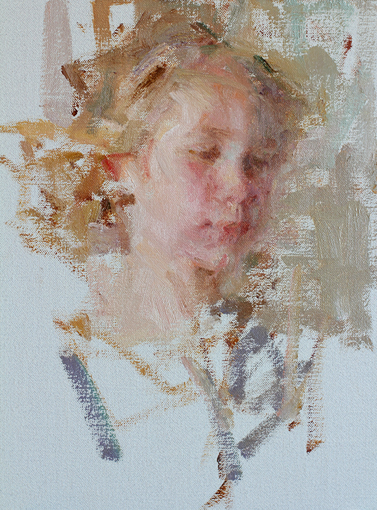 Oil painting of a girl