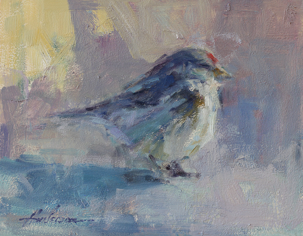 Oil painting of a bird