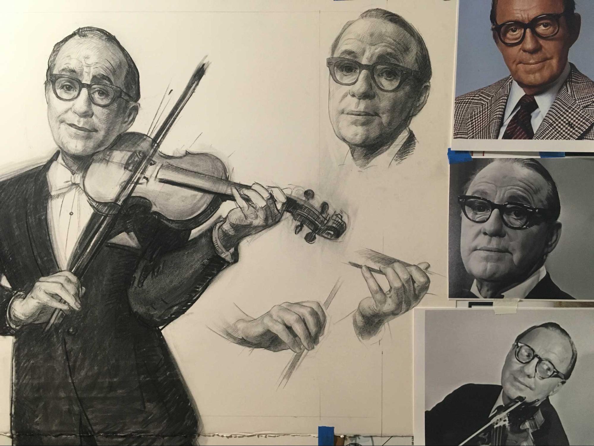 References for Watwood's posthumous portrait of Jack Benny