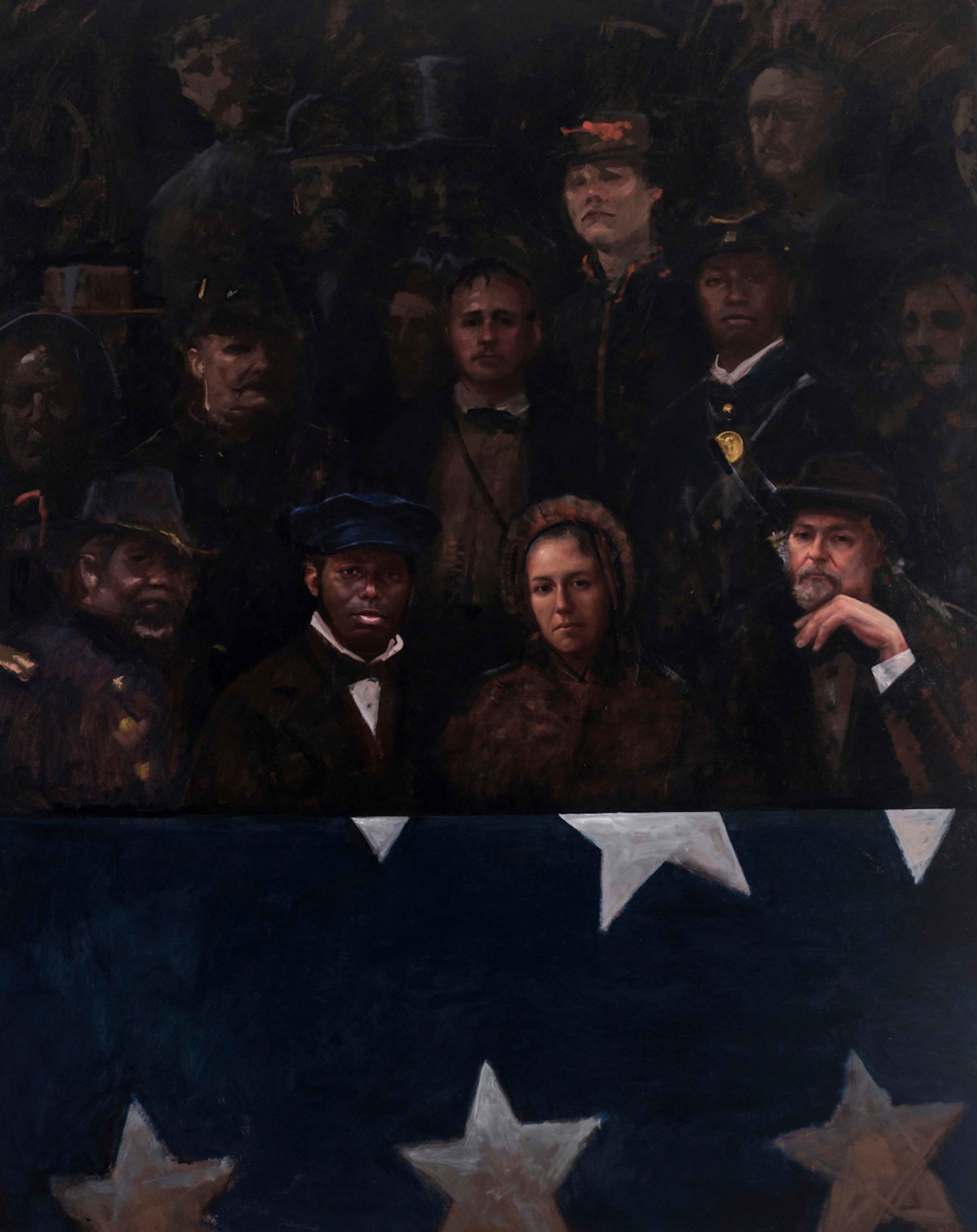 Civil War Painting of Re-enactors
