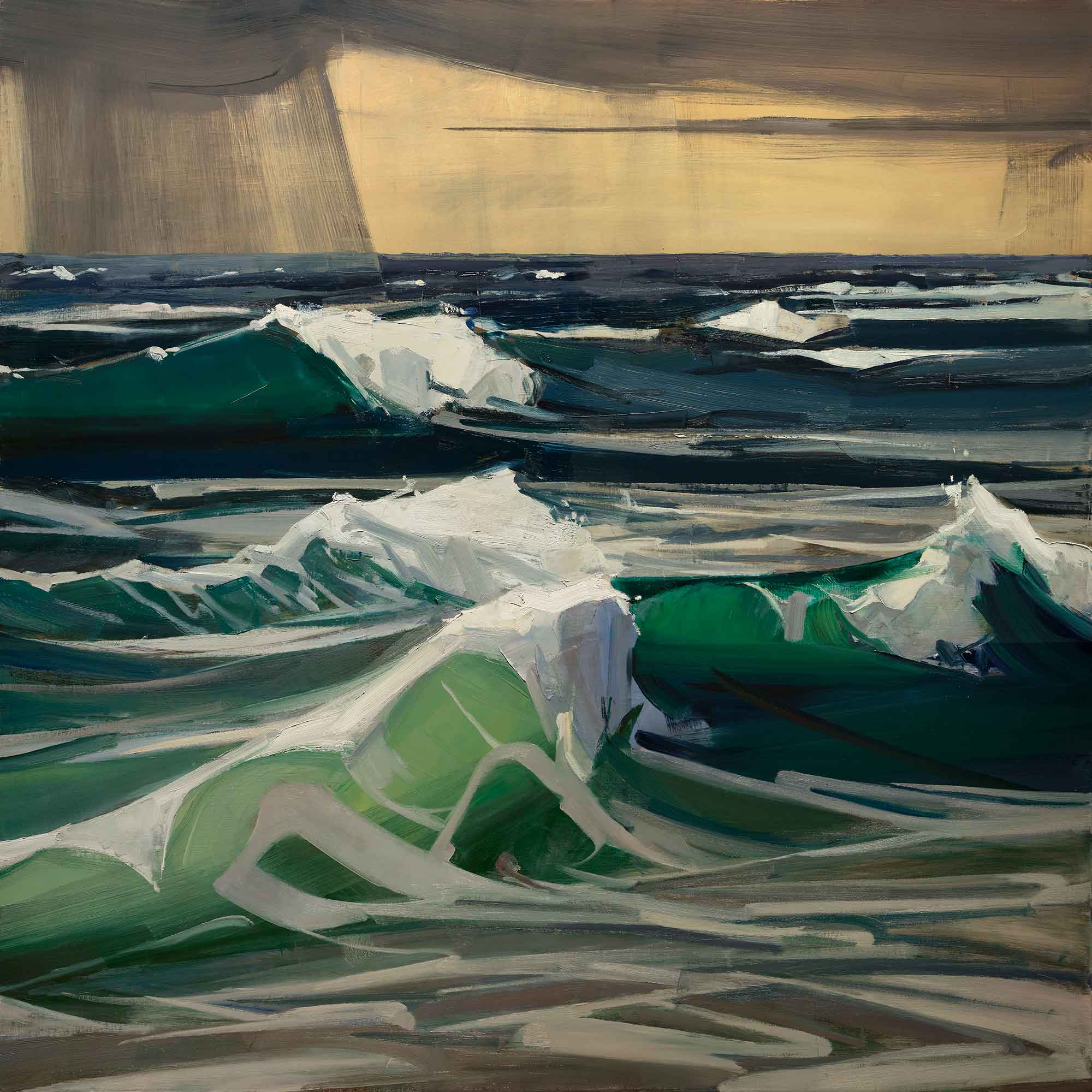 Painting of an ocean wave