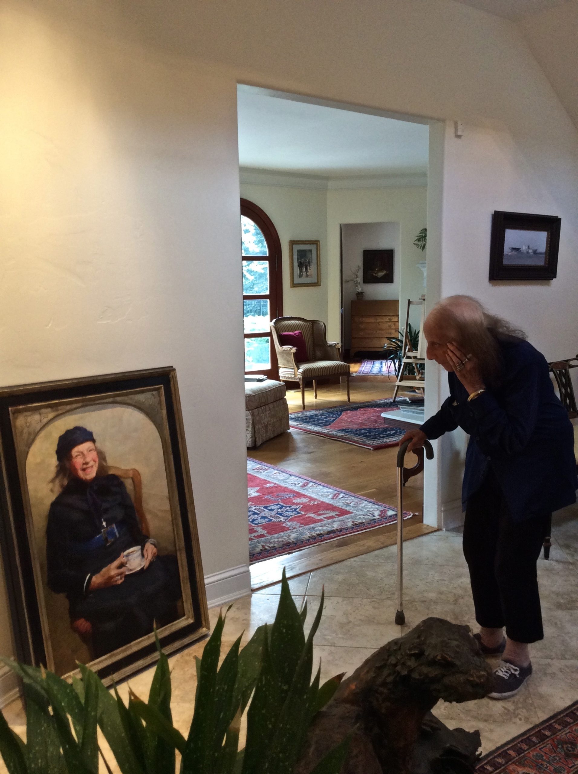 Mrs. Tardi, seeing her portrait painting