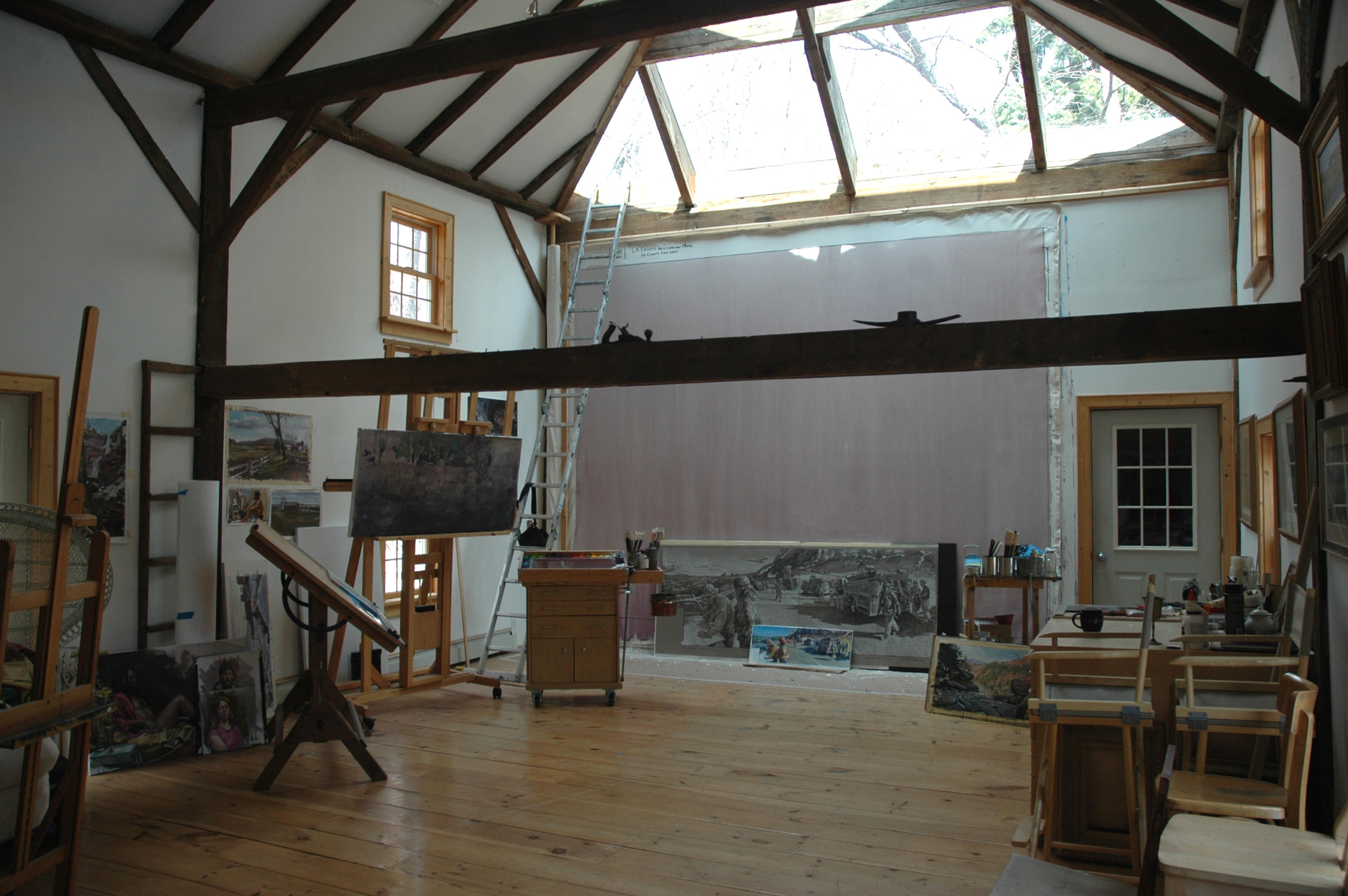 Photo of a Barn art studio interior