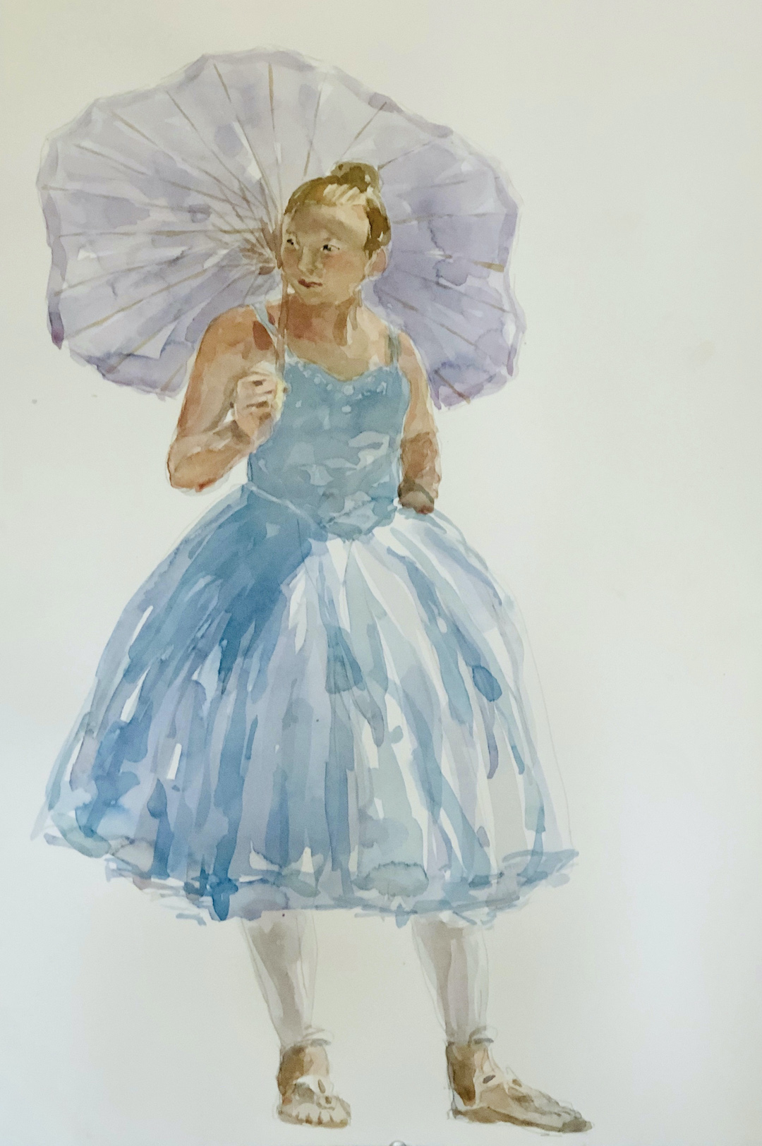 Birgit O'Connor, "Ballet," watercolor, 22 x 15 in.