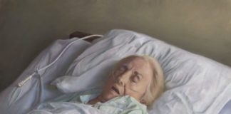 Artists respond to 2020 - portrait of a woman in hospital