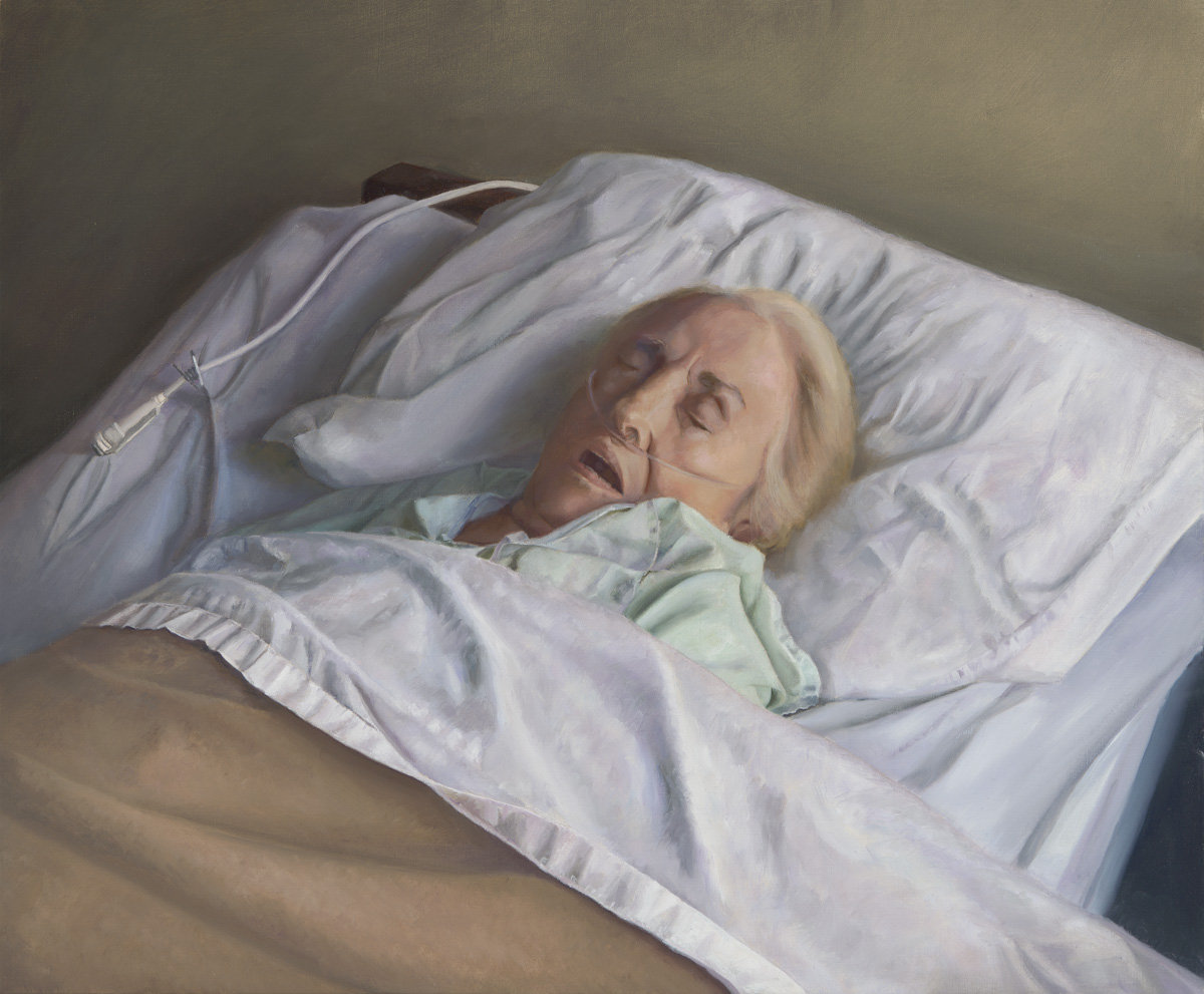 Artists respond to 2020 - portrait of a woman in hospital