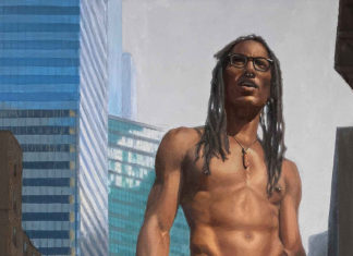 Painting of the Week: Apollo of New York Detail of "Apollo of New York" realism painting