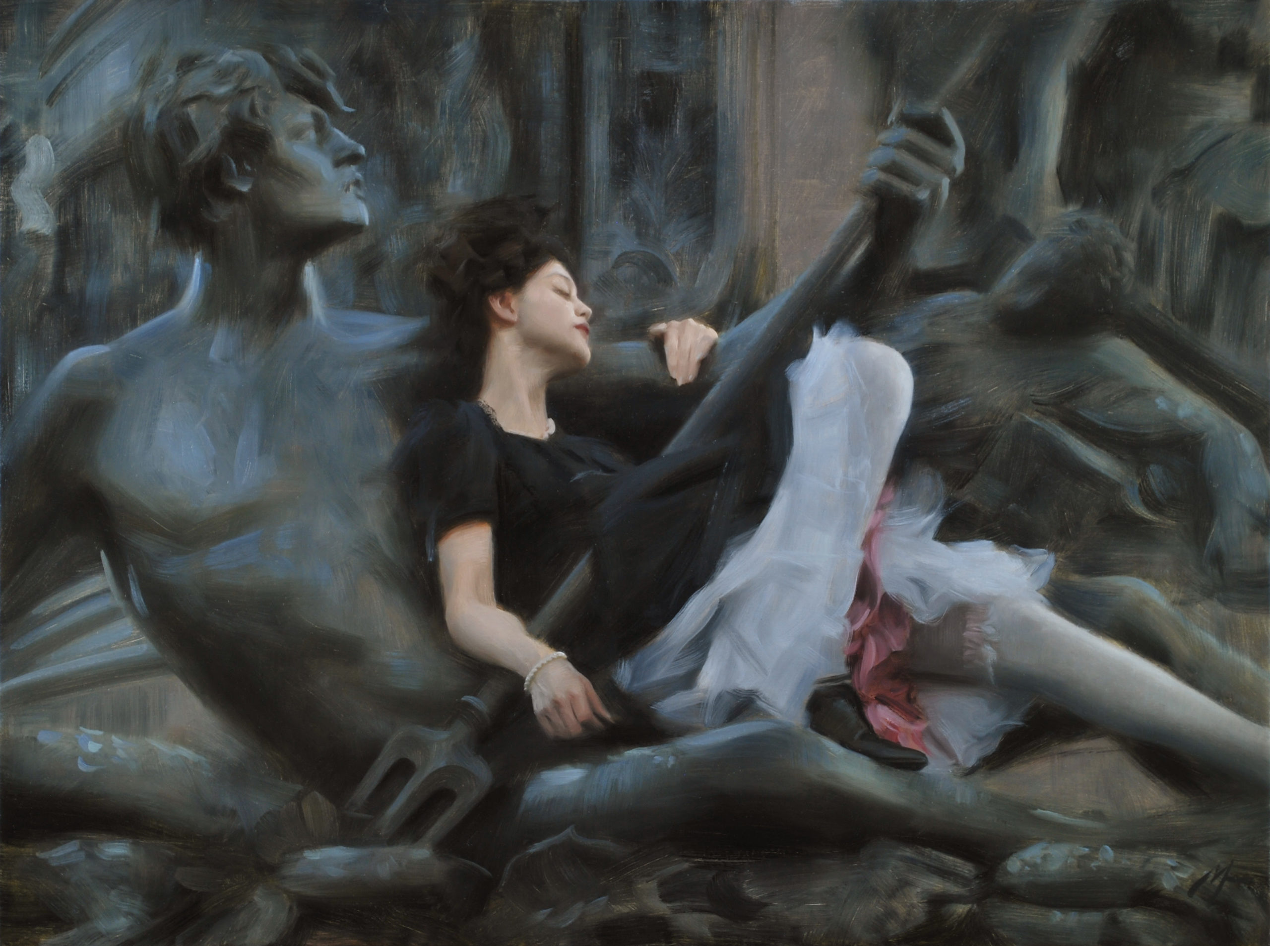 Nick Alm, "Two Lovers," 100 x 75 cm, Oil on linen