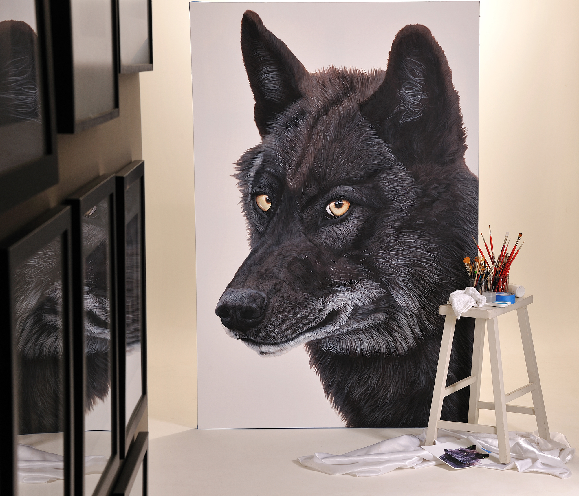 Paintings of wolves