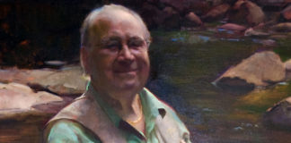 Detail of "Mr. Marshall" (full painting shown below