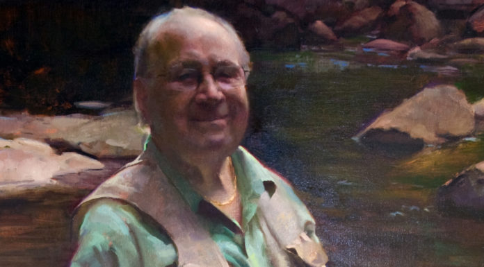Detail of "Mr. Marshall" (full painting shown below