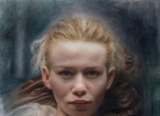 Contemporary realism watercolor portrait