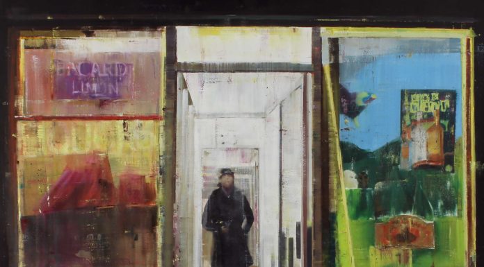 Brett Amory, "Boston & 174th st Bronx 12-1am (Waiting #181)," 36 x 36 inches, Oil on wood