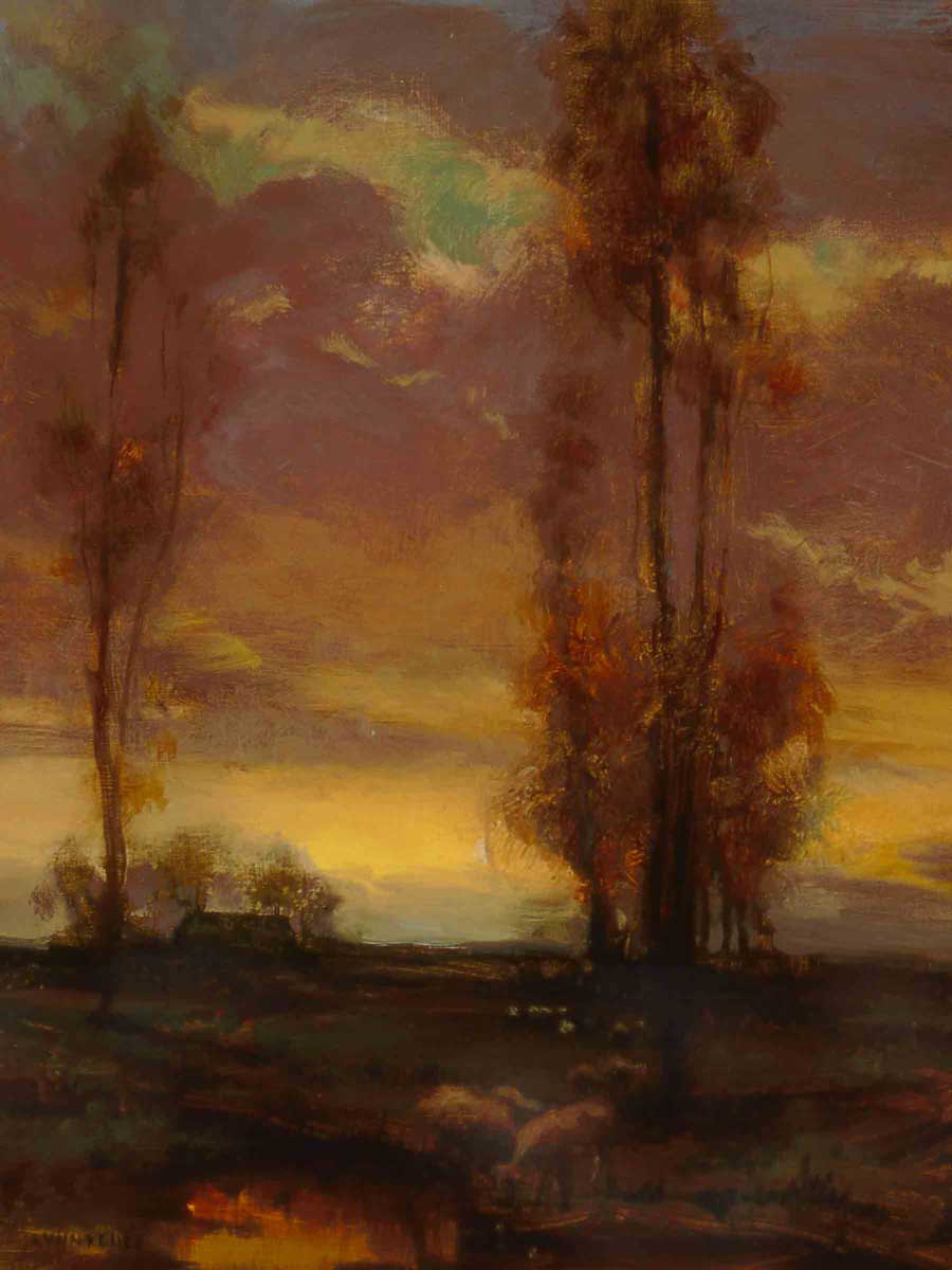 Lynn Sanguedolce, "Afterglow," 12 x 9 inches, Oil on canvas