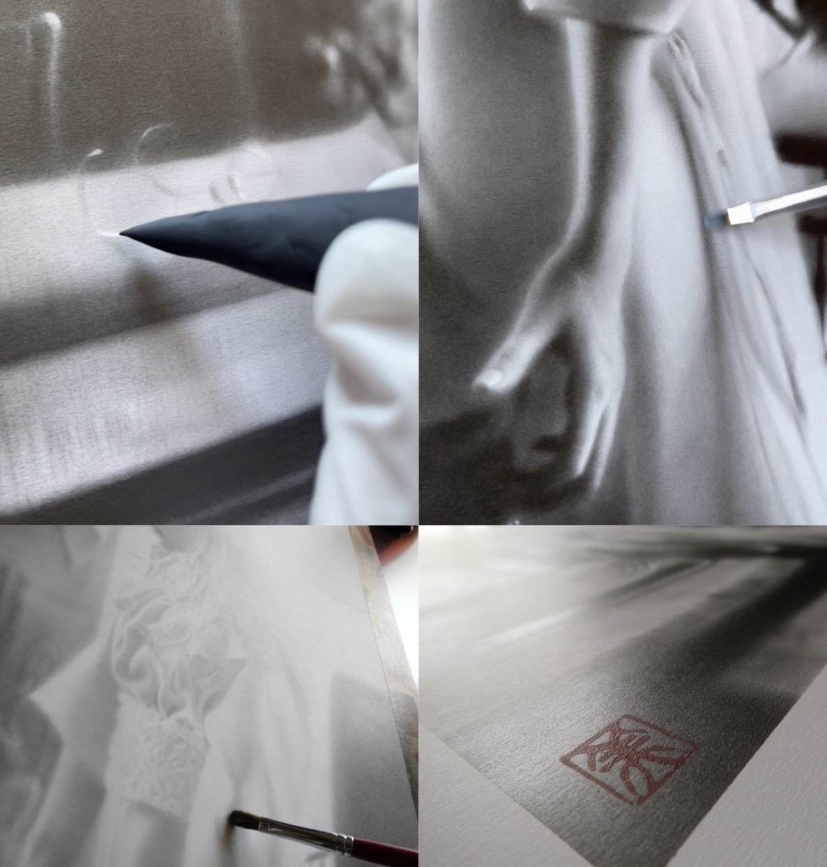 Graphite Drawings > “A Story Without Words" process shots