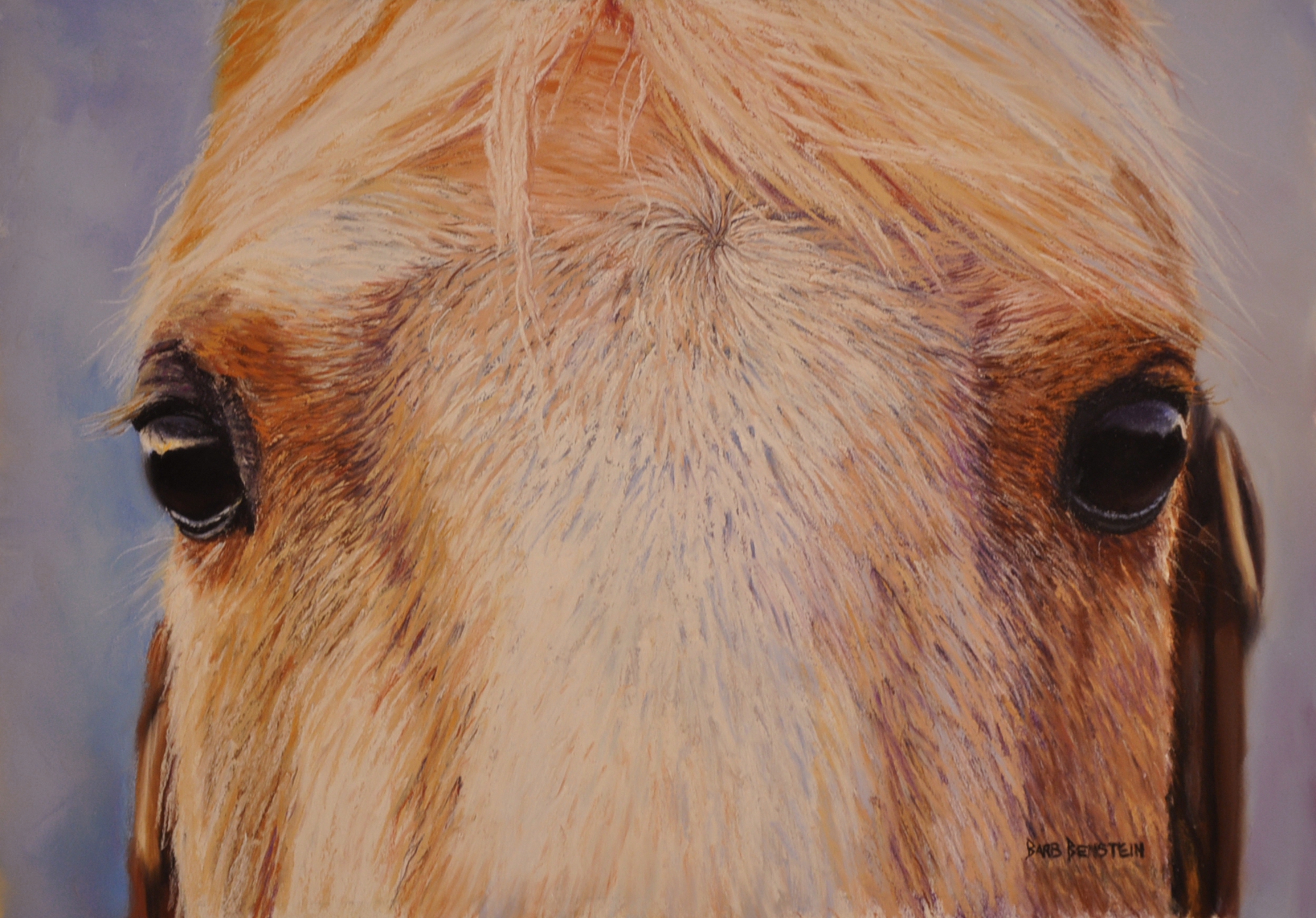 Realistic pastel paintings of horses