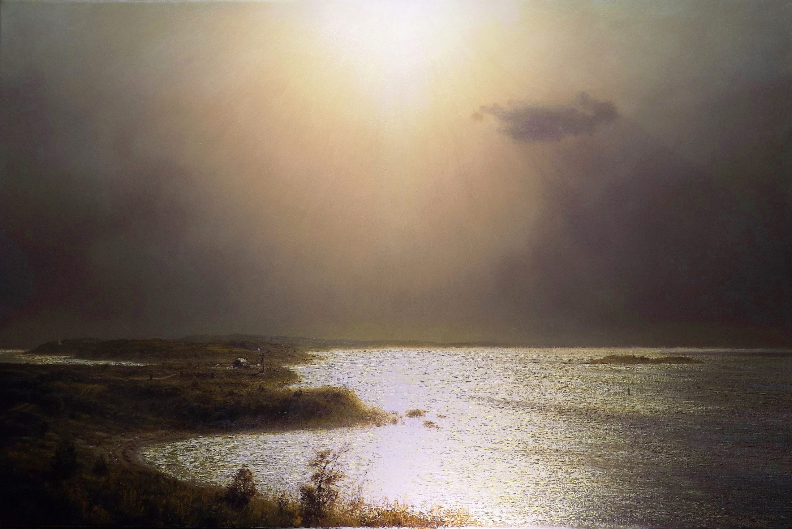Joseph McGurl, "Lightspeed, Earthbound," 12 x 36 inches, Oil on canvas