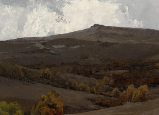 Detail of "Cloud Dance" by T. Allen Lawson, who is on the faculty of Plein Air Live 2023
