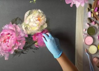 how to paint realistic flowers pastel - Vera Kavura