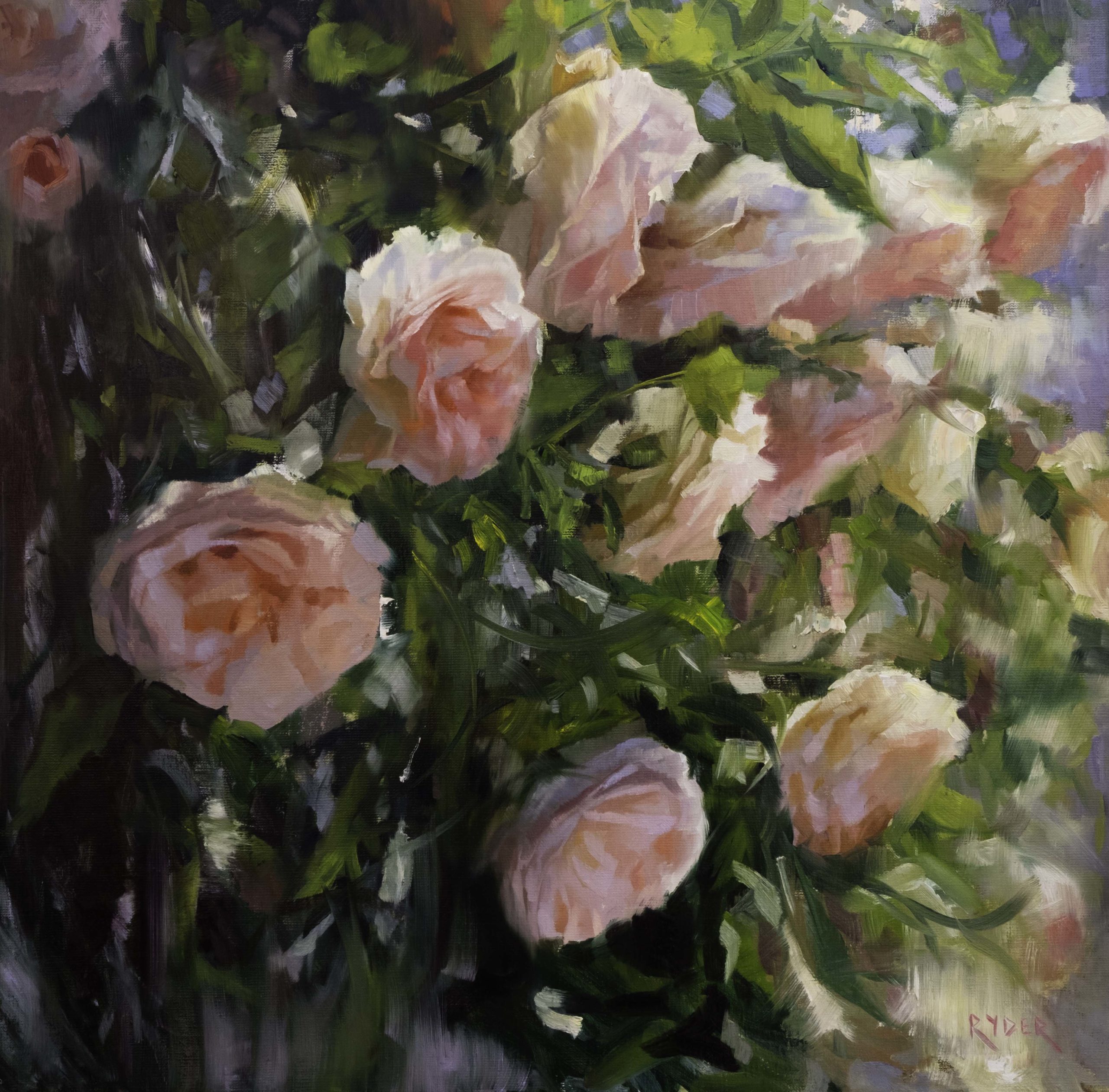 Matt Ryder, "It's All Sunlight and Roses," Oil on linen, 20" x 20"