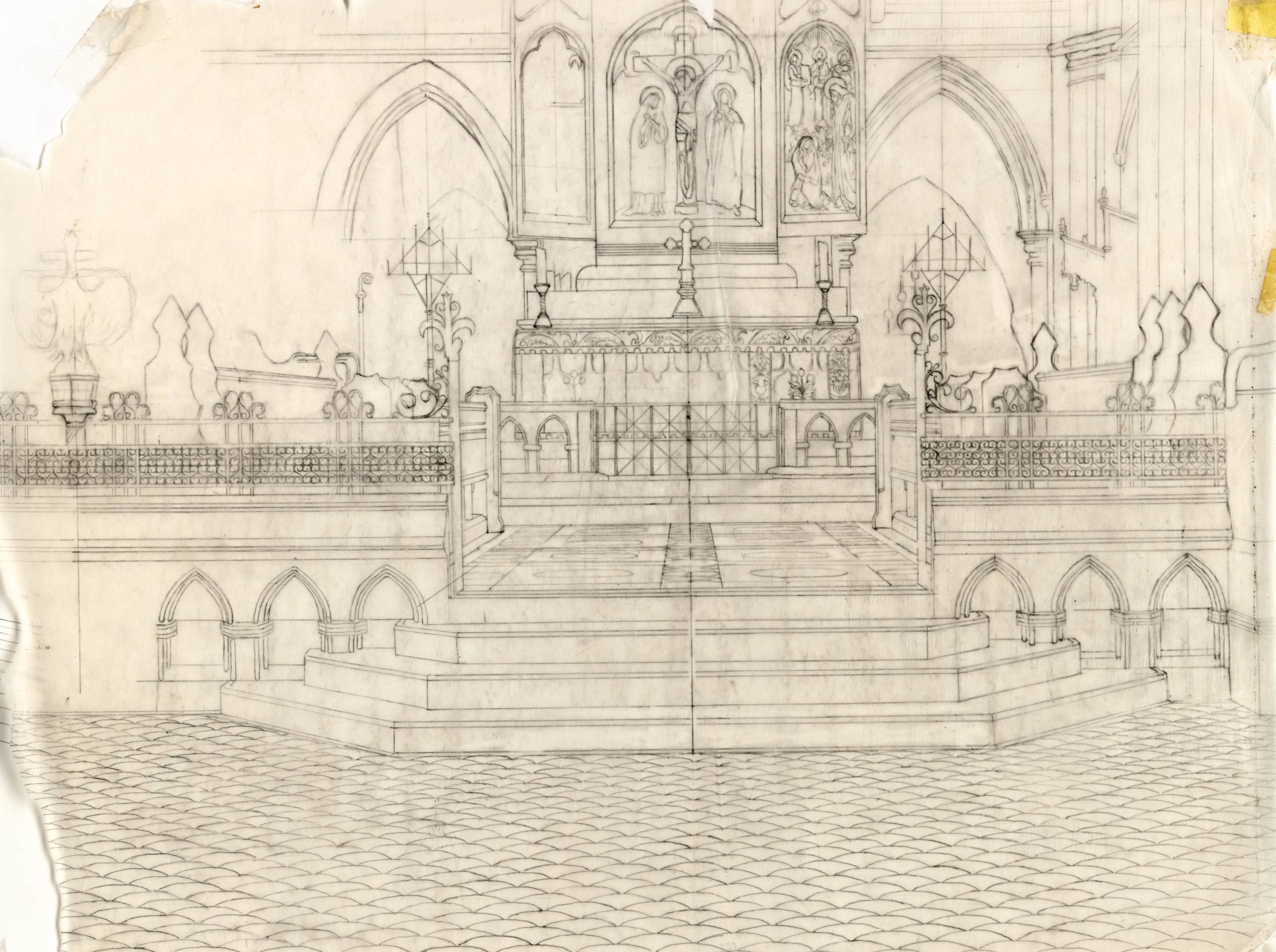 Line drawing of the background