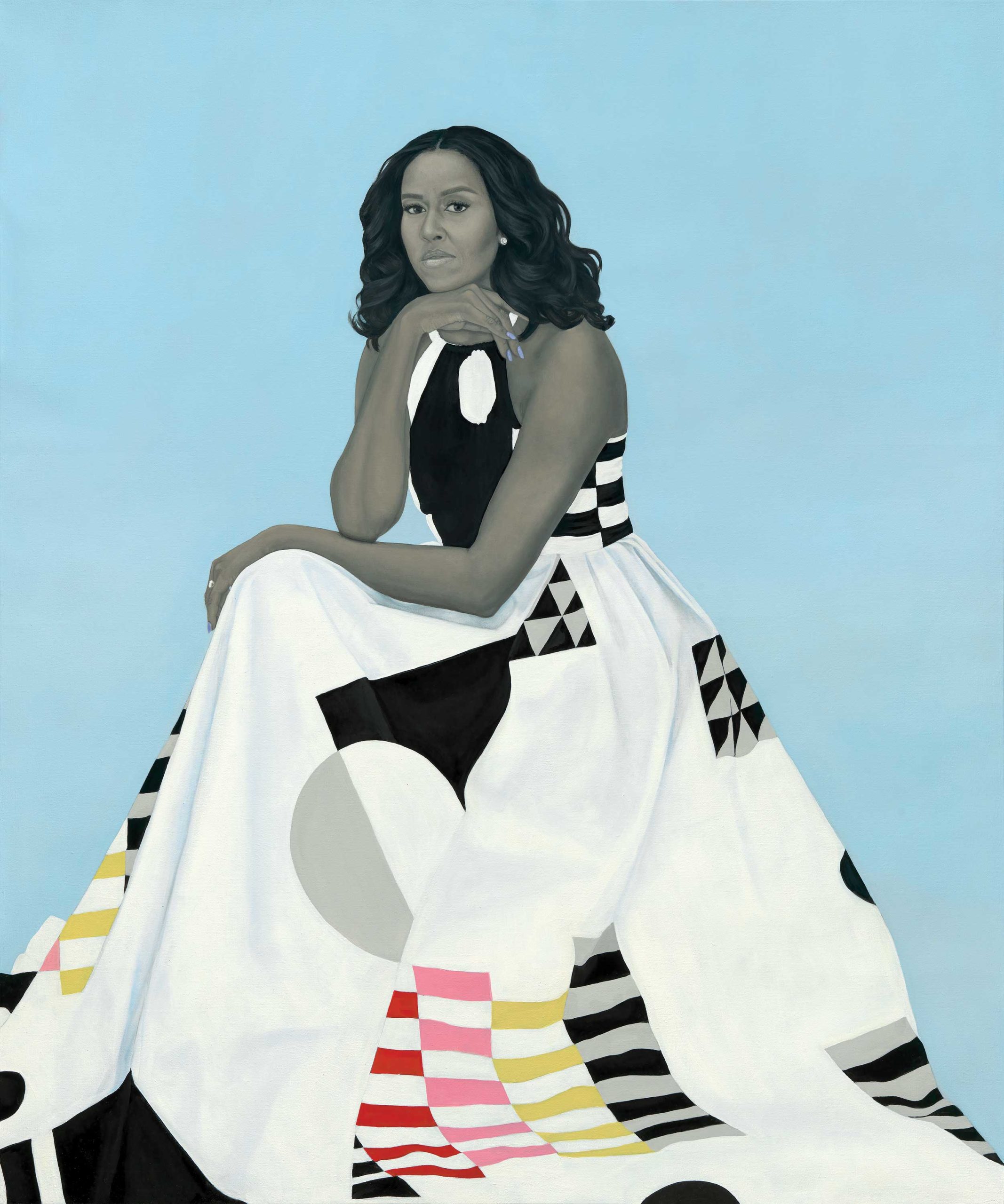 Portrait painting of Michelle Obama