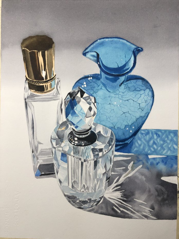 watercolor - using a photo reference for still life