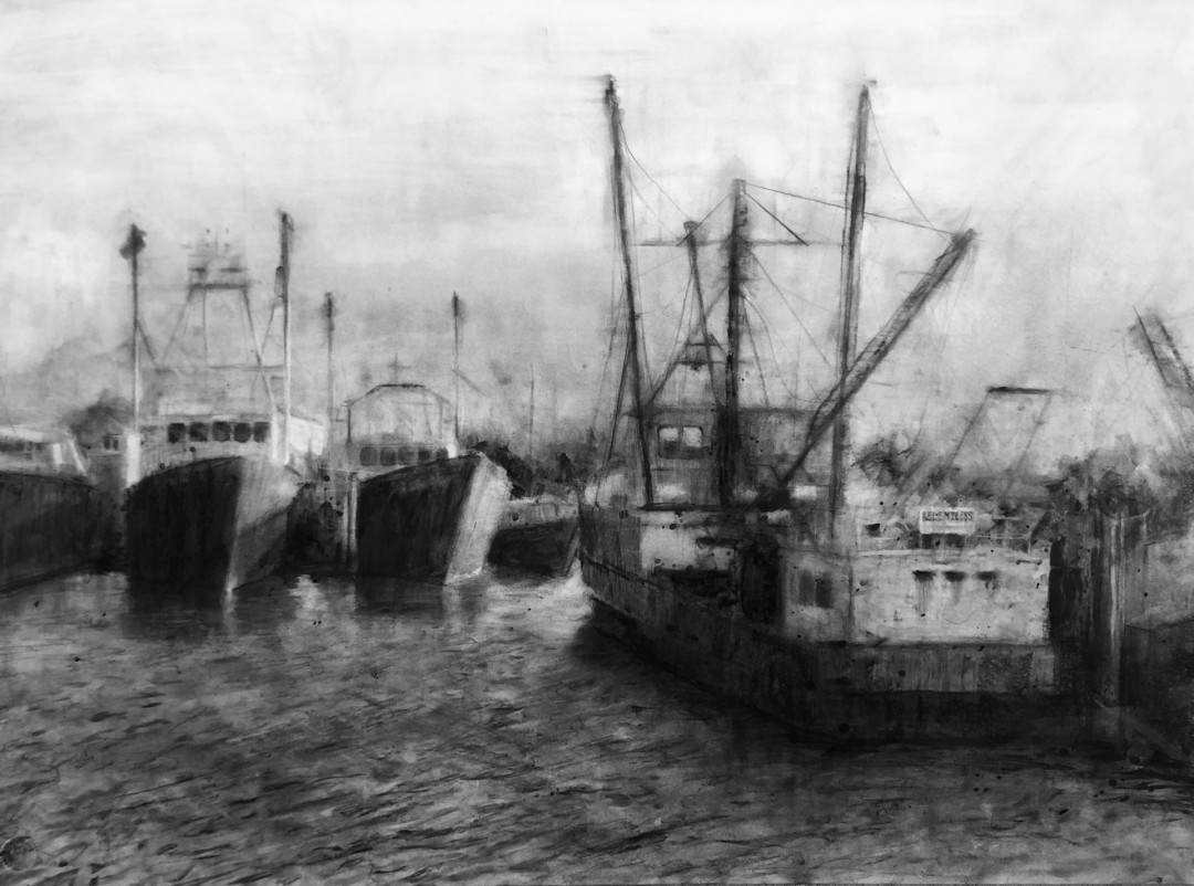 Realism drawings of boats