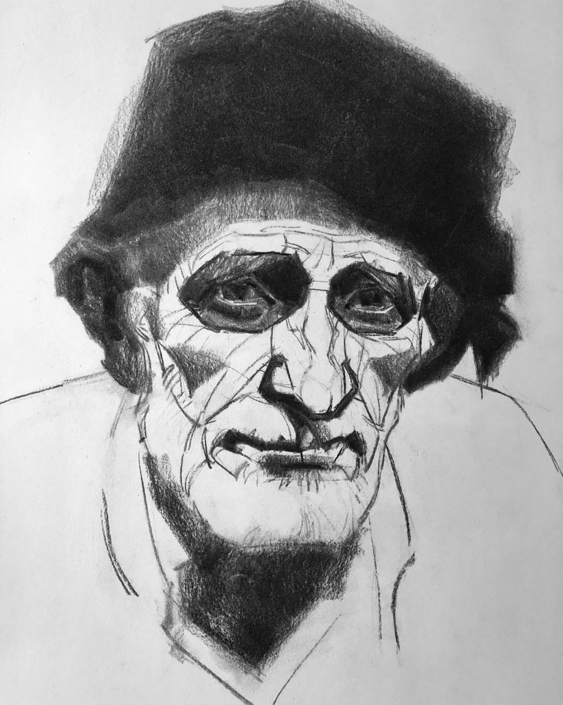 A Step by Step Portrait Drawing with Vine Charcoal "Juan" Realism Today