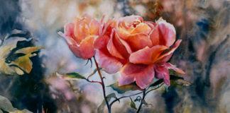 "Rodin's Roses" by Susan Blackwood (watercolor)
