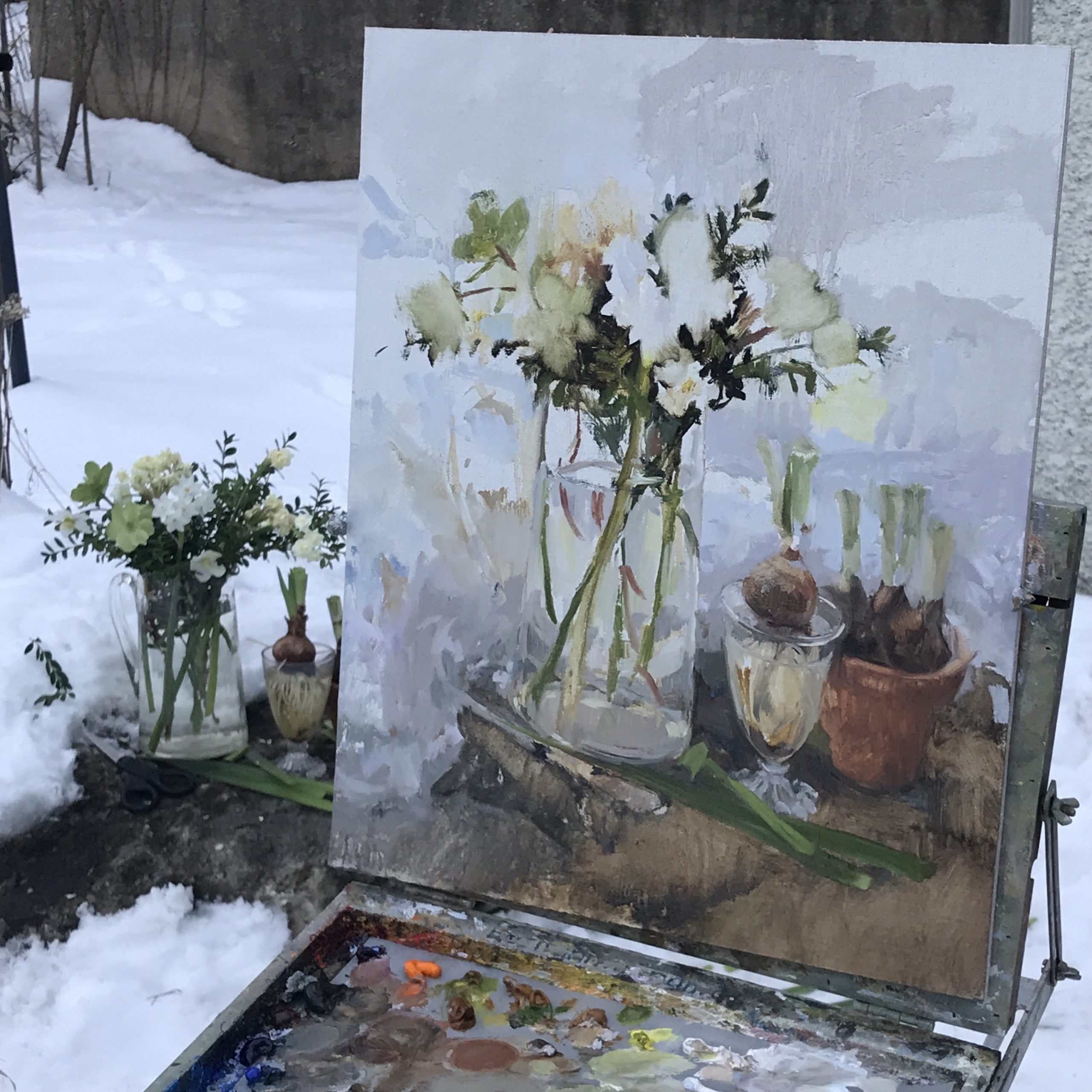 "Winter Bouquet" in progress