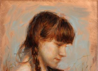 Julio Reyes, "Sparrow," 2011, oil on copper, 10 x 8 inches