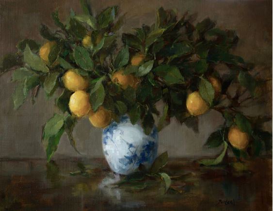 How to paint still life lemons