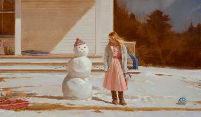 painting of a snowman - How to paint narrative art