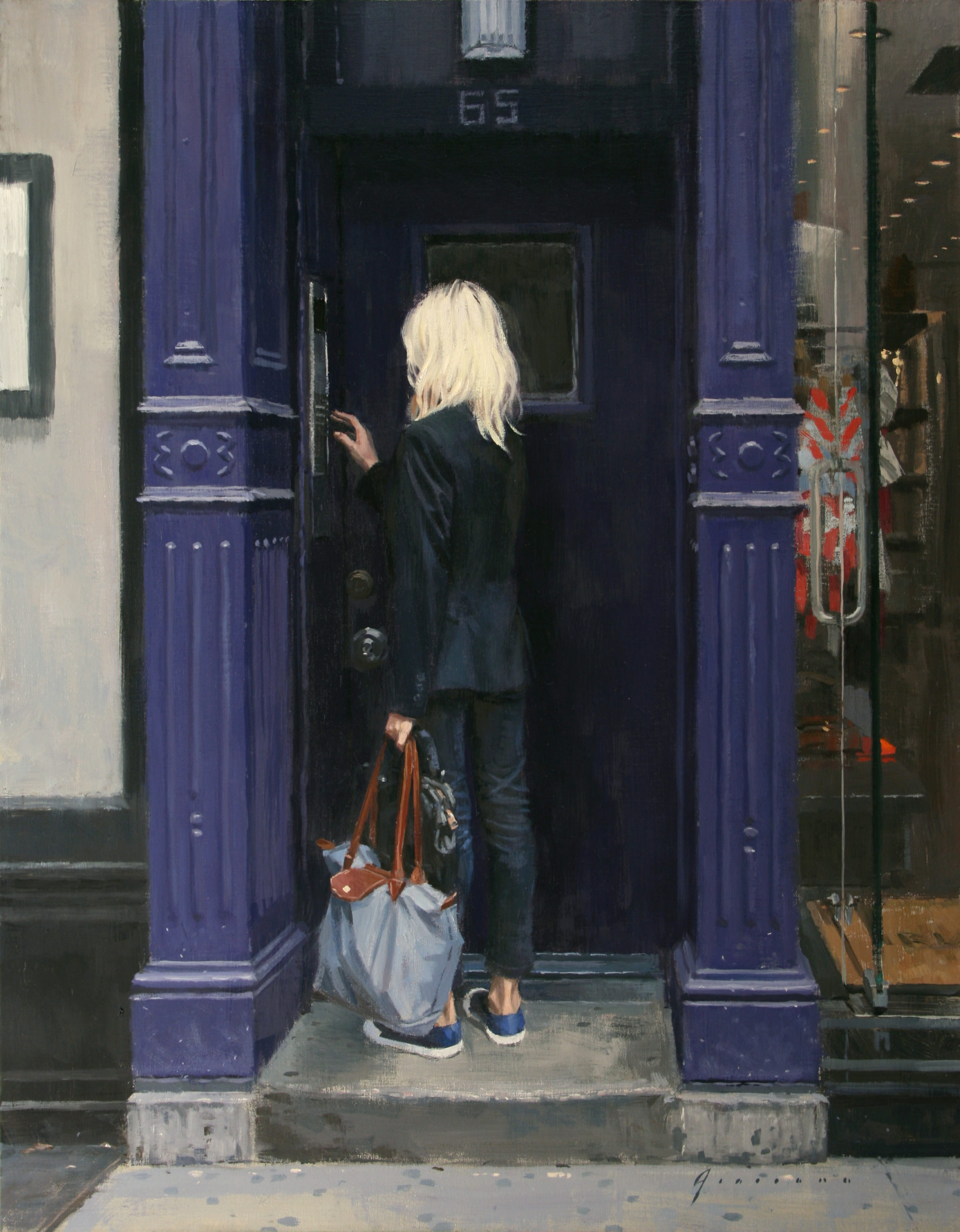 Vincent Giarrano, "Purple Doorway," 18 x 14 inches, Oil on linen
