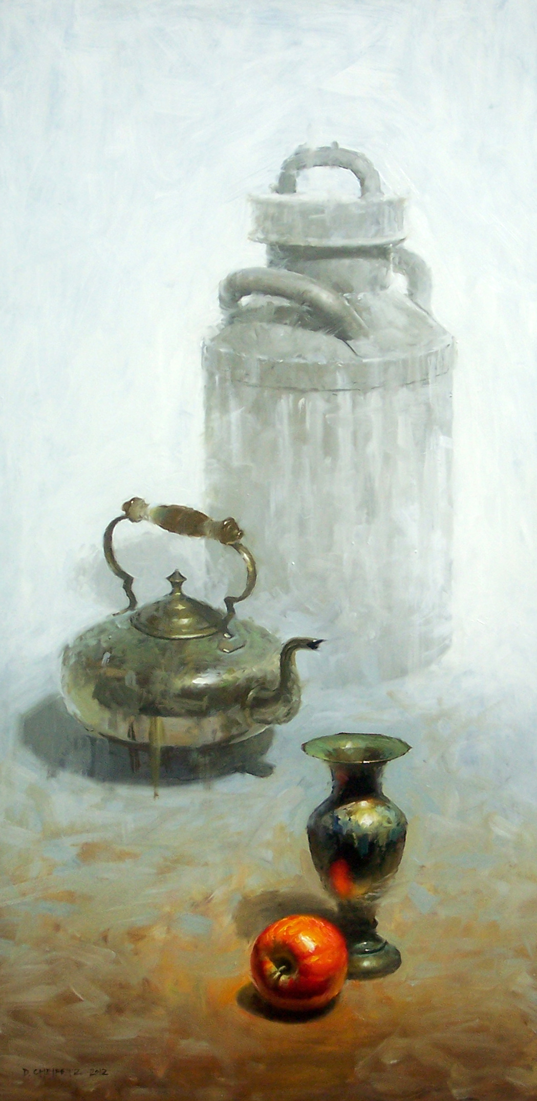 how-to Still life painting - David Cheifetz, "Relics," 24 x 12 inches, Oil on panel