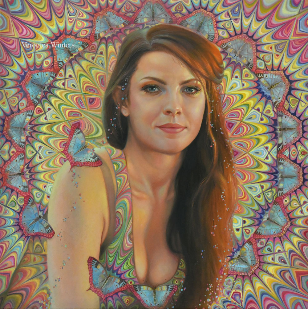 Veronica Winters, "Focus," oil on canvas, 38 x 38 in.