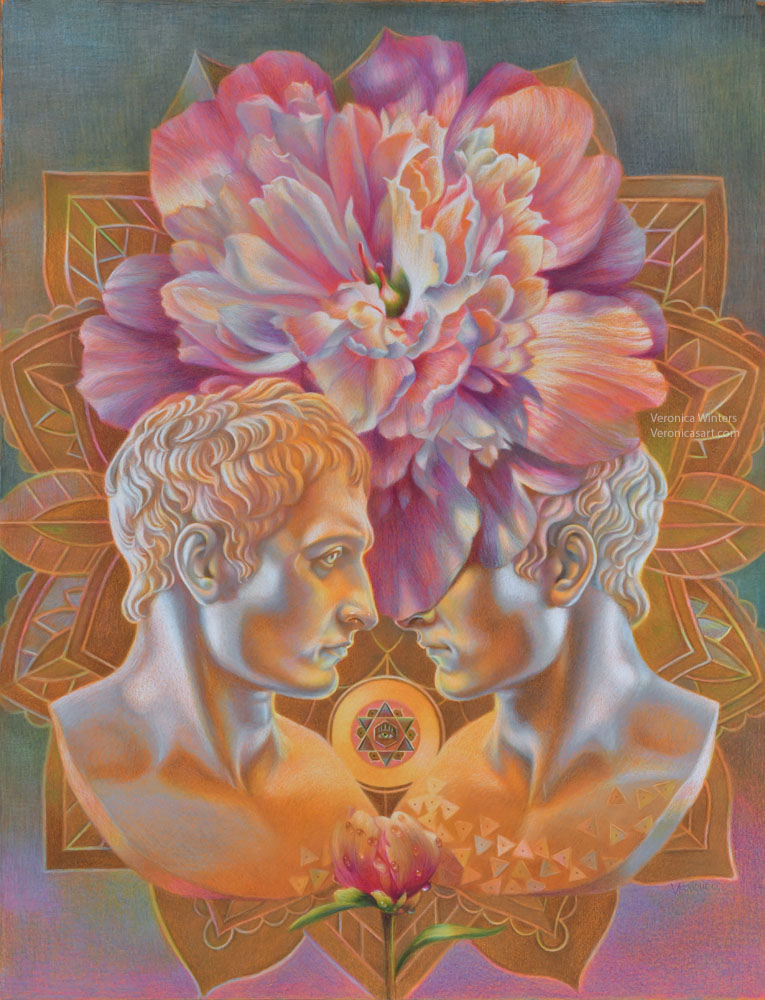 Veronica Winters, "Omnipresent Mind," colored pencil on paper, 19 x 25 in.