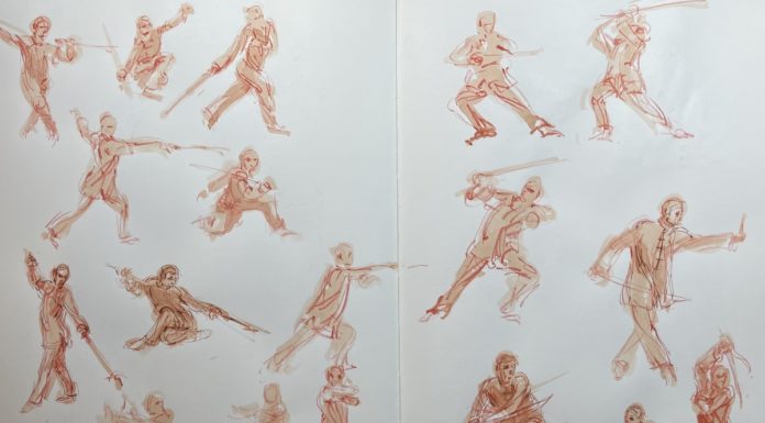 A frame from one of a hundred Glenn Vilppu's bible, his sketchbook