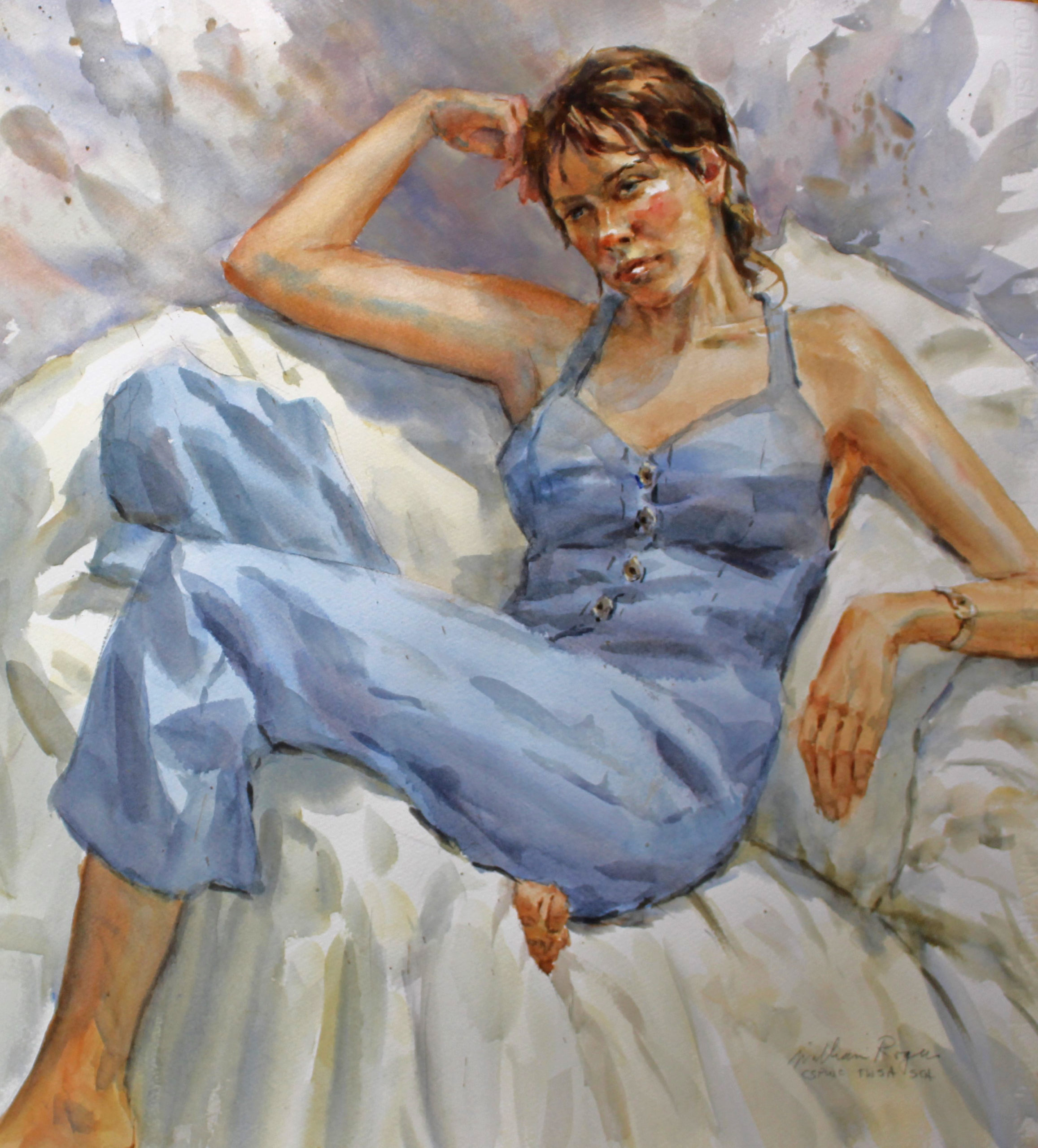 Painting from life - watercolor figurative art